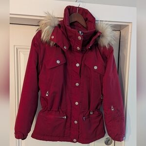 NILS Red Down Puff Skiwear Jacket